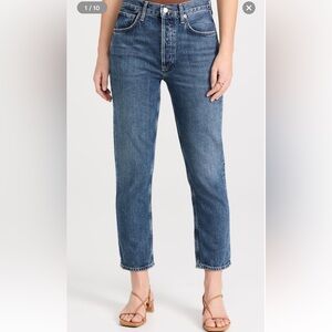 AGOLDE Riley High-Rise Straight Crop Jean